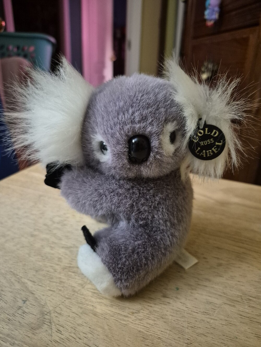 Vintage Russ Berrie Gold Label Koala Bear Plush Stuffed Animal Toy